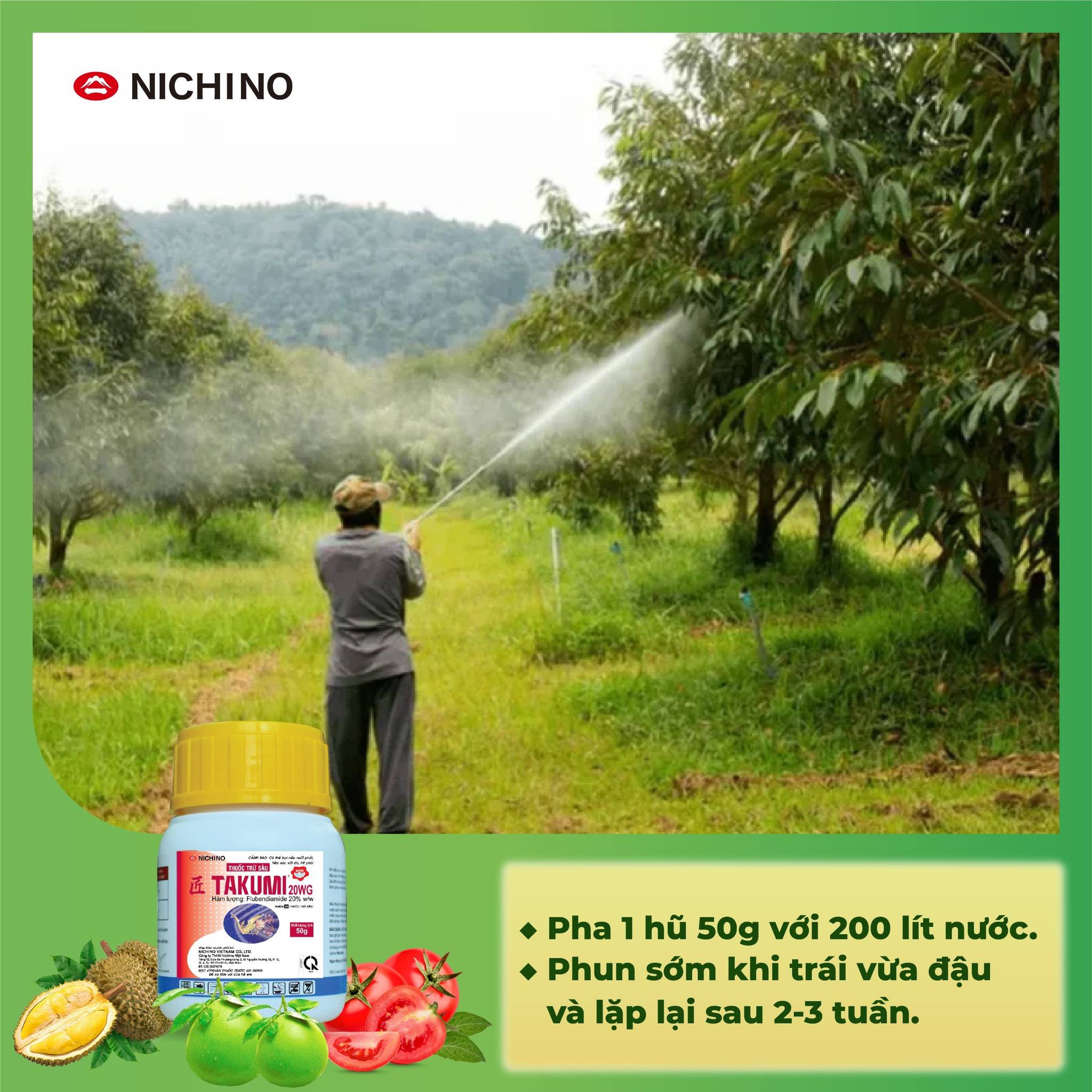 Bảo vệ sâu đục sầu riêng cùng Takumi 20wg Bảo vệ sâu đục sầu riêng cùng Takumi 20wg