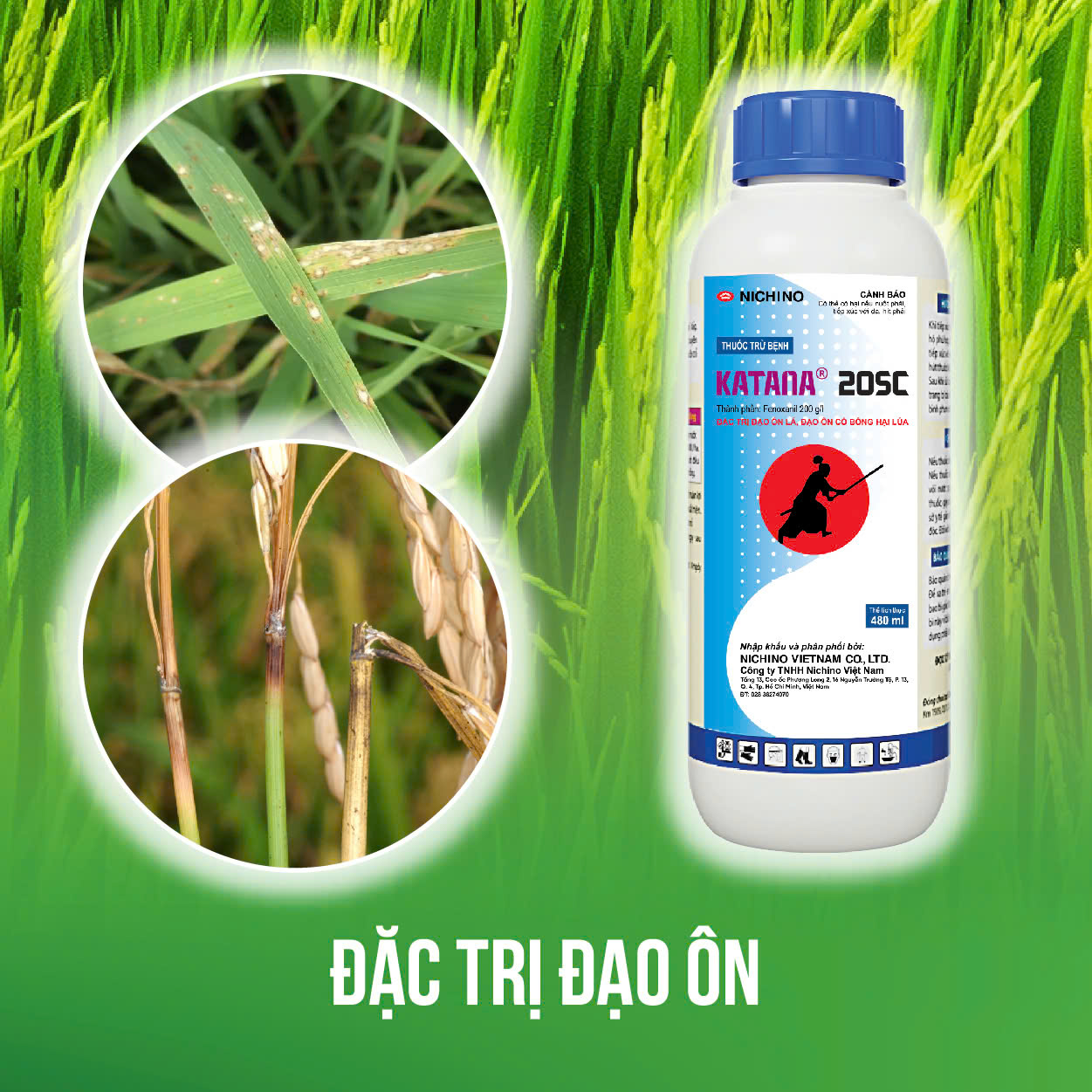 huốc trị bệnh đạo ôn Katana 20SC cho lúa