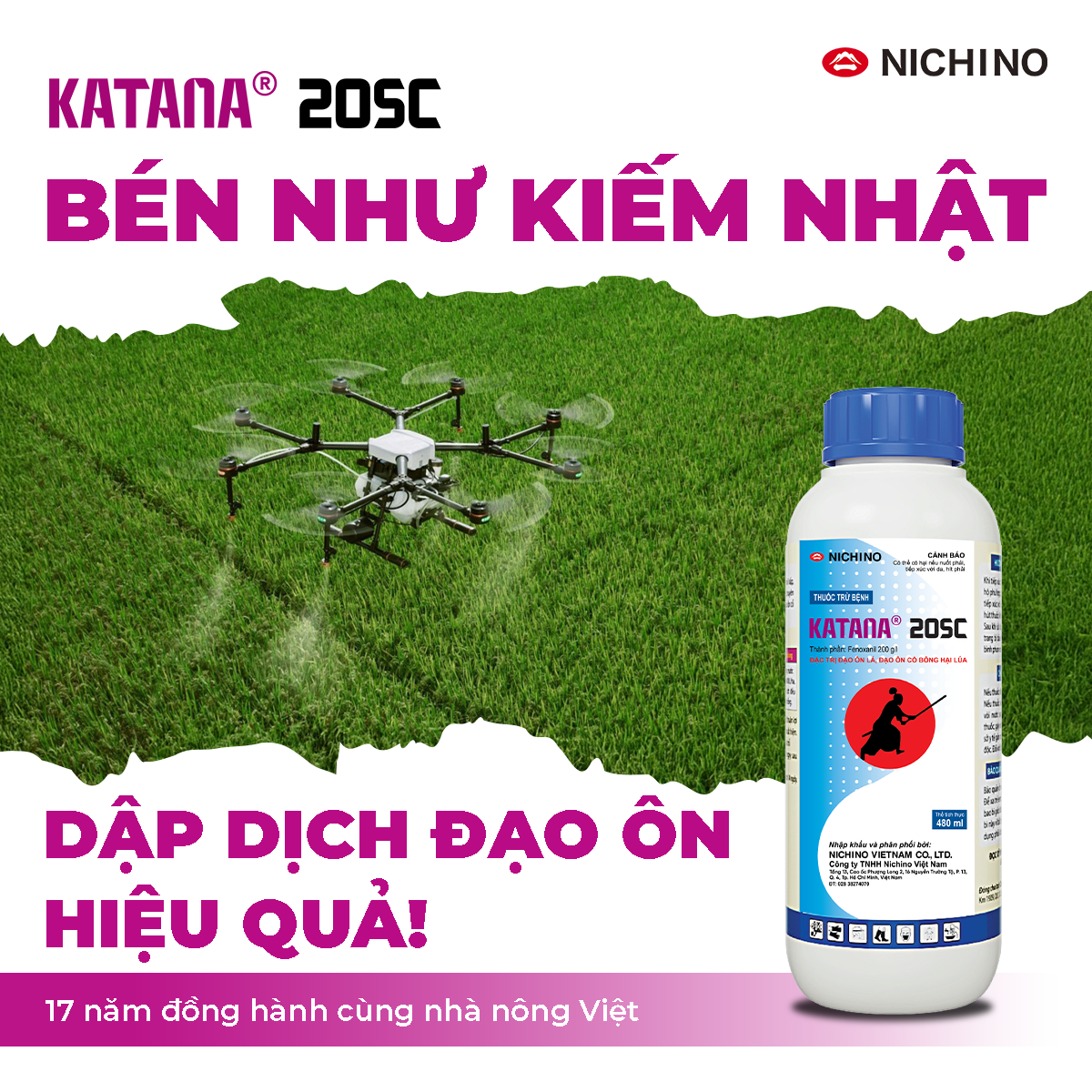Hướng dẫn phòng trừ bệnh đạo ôn trên lúa, bảo vệ lúa làm đồng trổ bông hiệu quả với Katana Hướng dẫn phòng trừ bệnh đạo ôn trên lúa, bảo vệ lúa làm đồng trổ bông hiệu quả với Katana